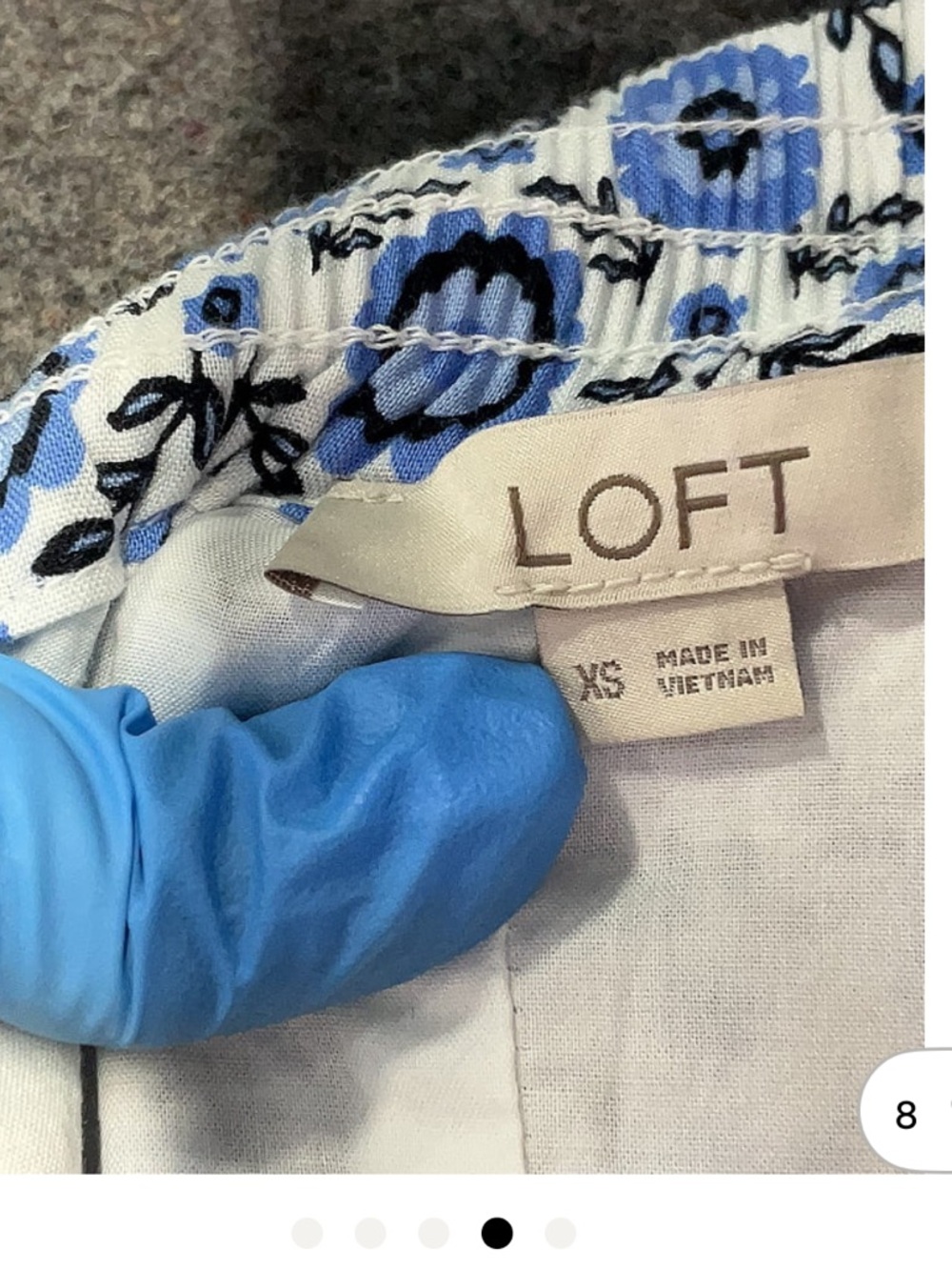 Ann Taylor LOGT Blue Patterned Tiered Maxi Skirt - Picture 3 of 3